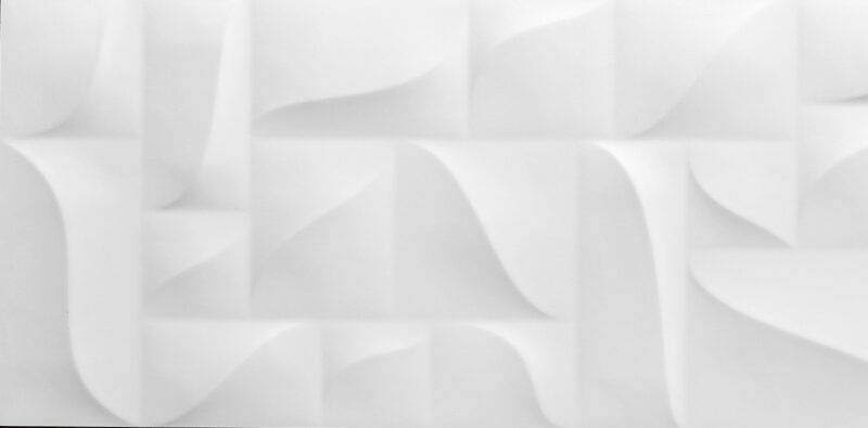 Geometric Weiss Glasiert 30/60/0.9  cm